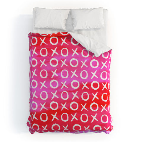 Amy Sia Love XO Pink Duvet Cover