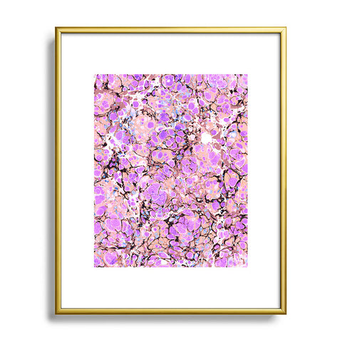 Amy Sia Marble Bubble Lilac Metal Framed Art Print