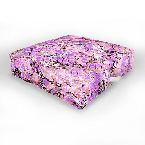 Amy Sia Marble Bubble Lilac Outdoor Floor Cushion