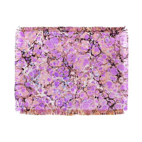 Amy Sia Marble Bubble Lilac Throw Blanket