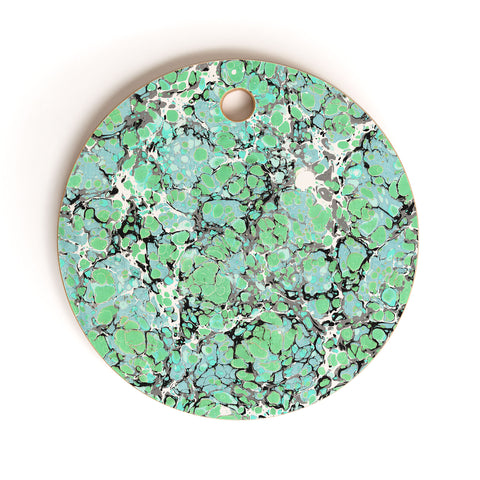 Amy Sia Marble Bubble Mint Cutting Board Round