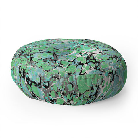 Amy Sia Marble Bubble Mint Floor Pillow Round