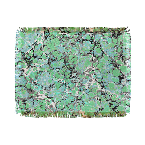 Amy Sia Marble Bubble Mint Throw Blanket
