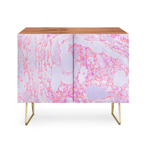 Amy Sia Marble Coral Pink Credenza