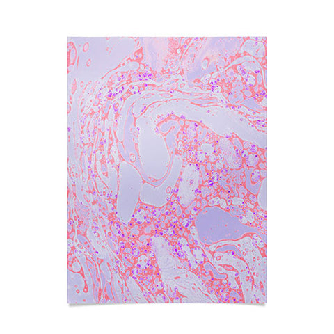 Amy Sia Marble Coral Pink Poster