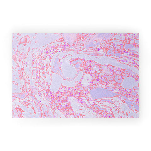 Amy Sia Marble Coral Pink Welcome Mat