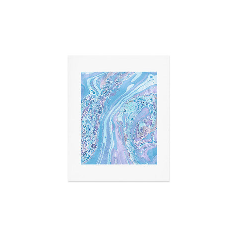 Amy Sia Marble Pale Blue Art Print