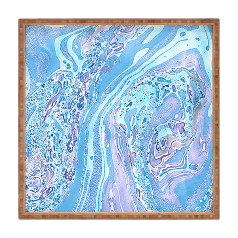 Amy Sia Marble Pale Blue Square Tray