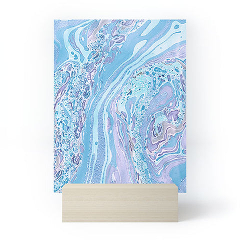 Amy Sia Marble Pale Blue Mini Art Print