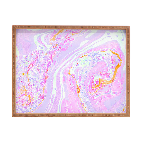 Amy Sia Marble Pastel Pink Rectangular Tray