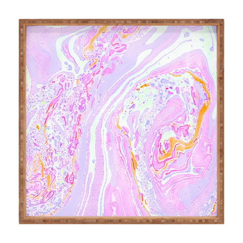 Amy Sia Marble Pastel Pink Square Tray
