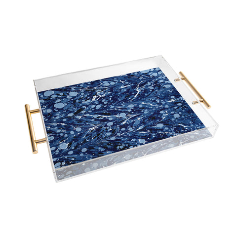 Amy Sia Marbled Illusion Navy Acrylic Tray