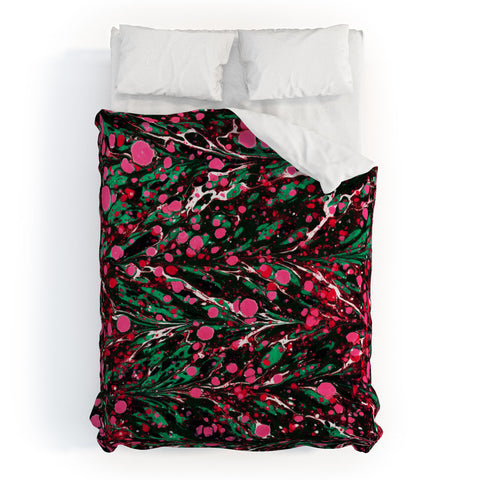 Amy Sia Marbled Illusion Pink Duvet Cover