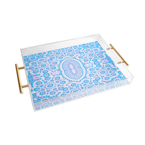 Amy Sia Morocco Light Blue Acrylic Tray