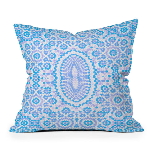 Amy Sia Morocco Light Blue Outdoor Throw Pillow