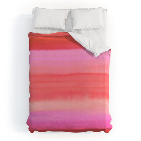 Amy Sia Ombre Watercolor Pink Duvet Cover