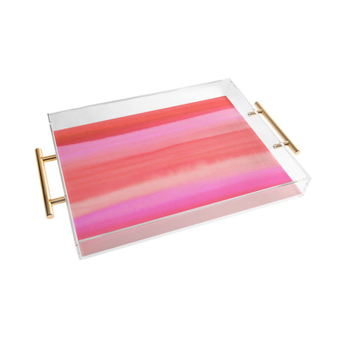 Amy Sia Ombre Watercolor Pink Acrylic Tray