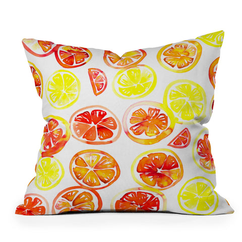 Amy Sia Orange Slice Outdoor Throw Pillow