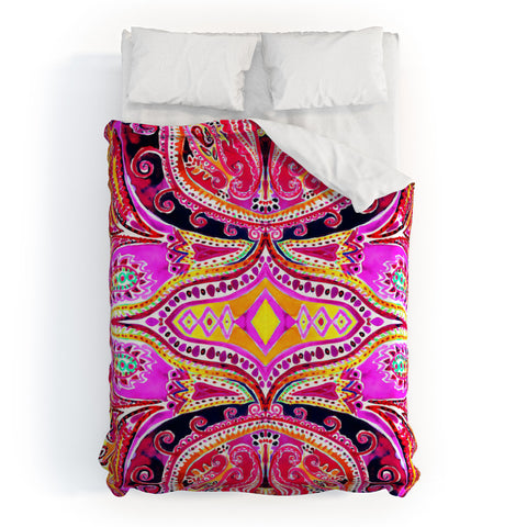 Amy Sia Paisley Hot Pink Duvet Cover