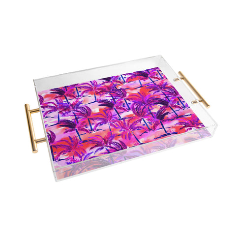Amy Sia Palm Tree Purple Acrylic Tray