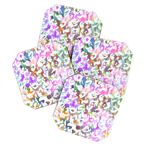 Amy Sia Pastel Leopard Coaster Set