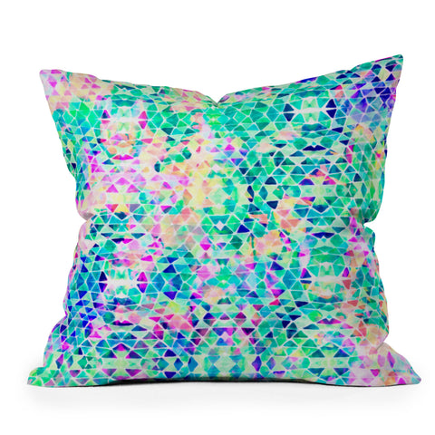 Amy Sia Pastel Triangle Outdoor Throw Pillow