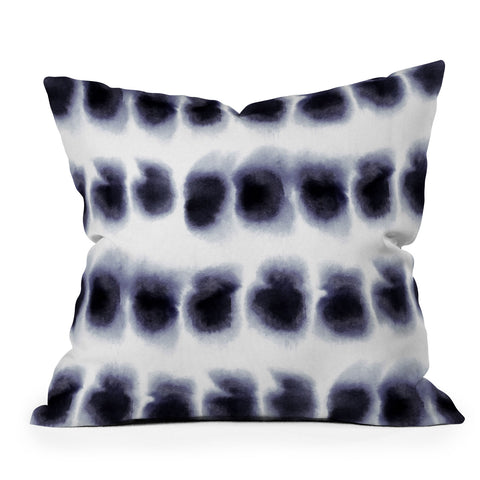 Amy Sia Smudge Black Outdoor Throw Pillow