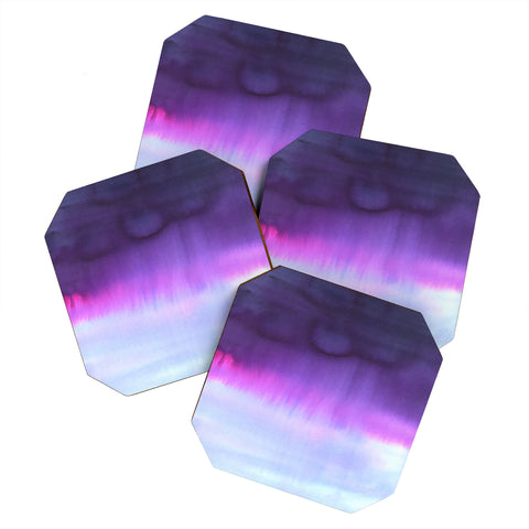 Amy Sia Squall Purple Coaster Set