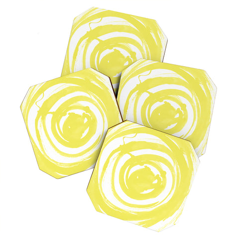 Amy Sia Swirl Ochre Coaster Set