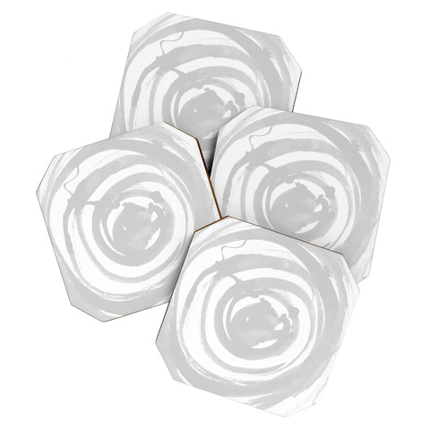 Amy Sia Swirl Pale Gray Coaster Set