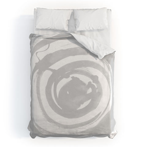 Amy Sia Swirl Pale Gray Duvet Cover