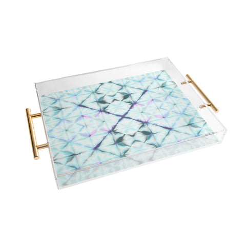 Amy Sia Tangier Aqua Blue Acrylic Tray