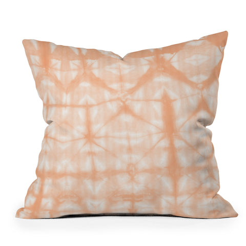 Amy Sia Tie Dye 2 Peach Outdoor Throw Pillow