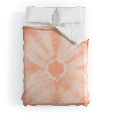 Amy Sia Tie Dye Peach Duvet Cover