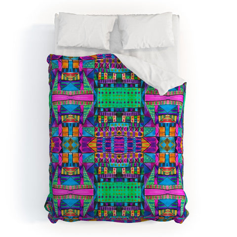 Amy Sia Tribal Patchwork 2 Pink Duvet Cover