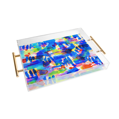 Amy Sia Tropico Blue Acrylic Tray