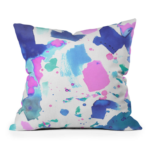 Amy Sia Watercolor Splash 2 Outdoor Throw Pillow