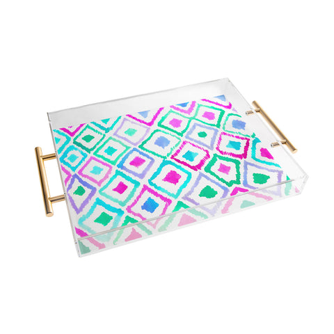 Amy Sia Watercolour Ikat 2 Acrylic Tray