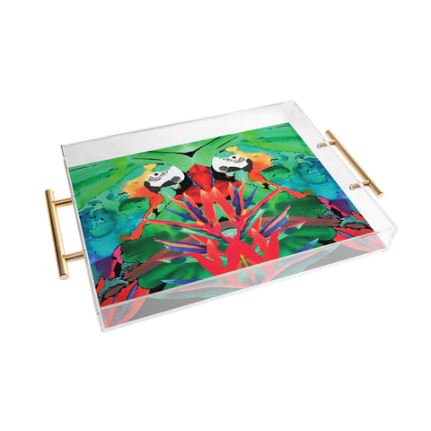 Amy Sia Welcome to the Jungle Parrot Acrylic Tray