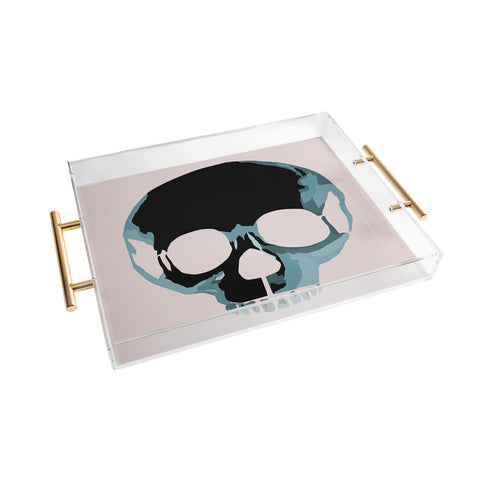Amy Smith Blue Skull 1 Acrylic Tray