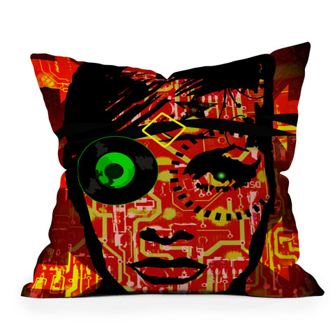 Amy Smith Fire Outdoor Throw Pillow
