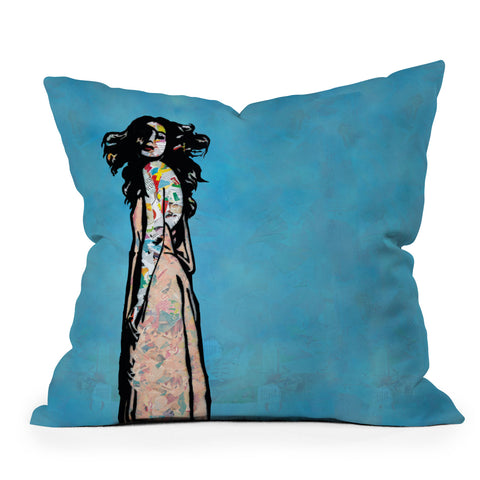 Amy Smith Go with the Flow Outdoor Throw Pillow