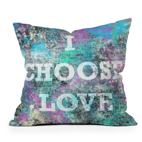 Amy Smith I Choose Love Outdoor Throw Pillow