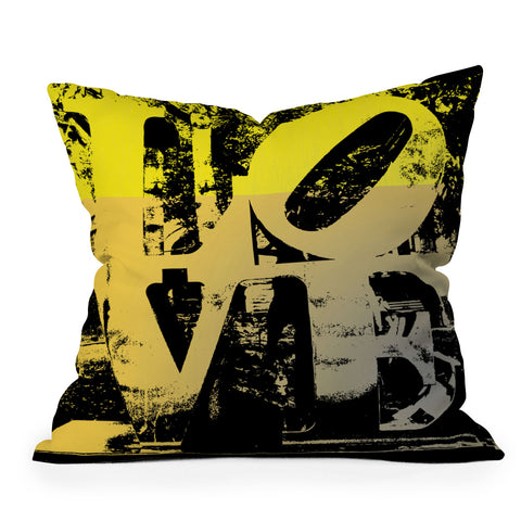 Amy Smith Philadelphia Love Outdoor Throw Pillow