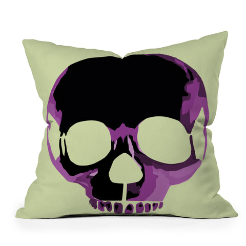 Amy Smith Pink Skull 1 Outdoor Throw Pillow
