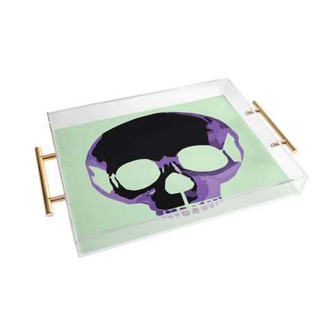 Amy Smith Purple Skull 1 Acrylic Tray
