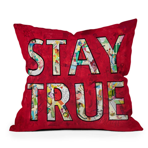 Amy Smith Stay True Outdoor Throw Pillow