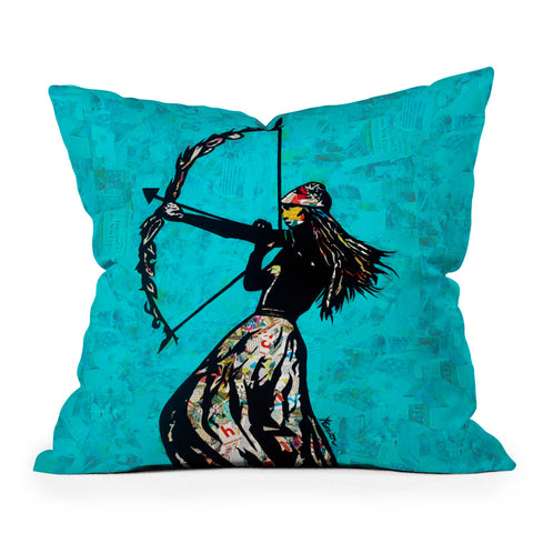 Amy Smith The Archer Outdoor Throw Pillow
