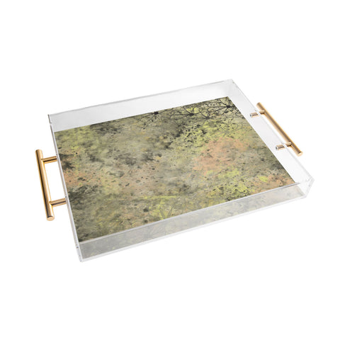 Amy Smith Yellow Light Floral Acrylic Tray