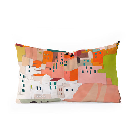 Ana Rut Bre Fine Art cinque terre I Oblong Throw Pillow